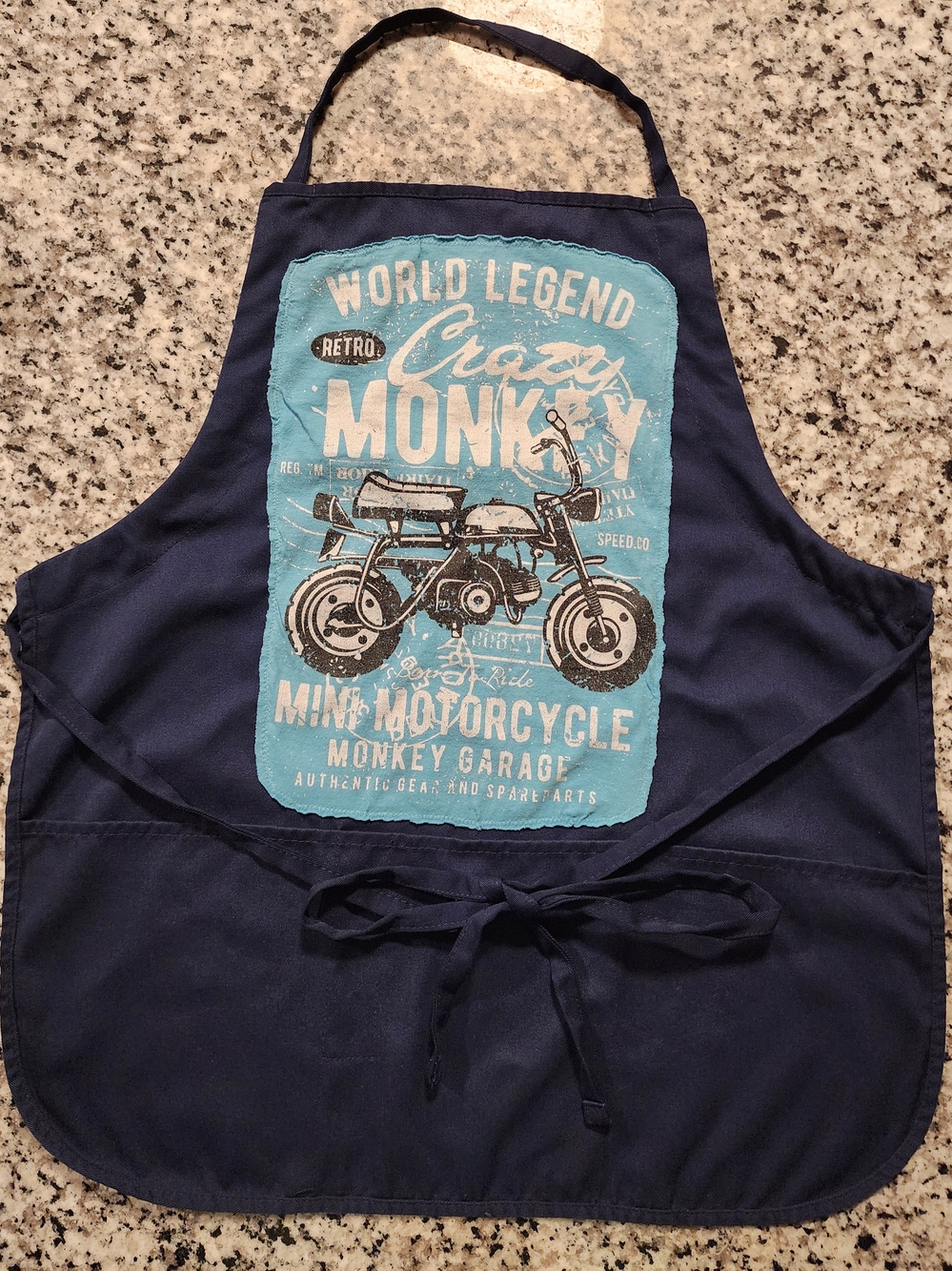 Mini Motorcycle Monkey Garage Work Apron
